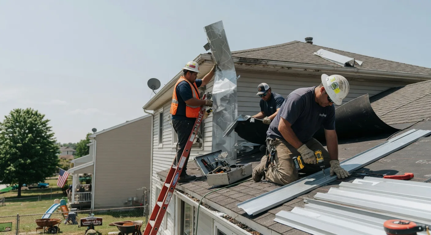 Storm Damage Metal Roof Repair in Liberty Center, IA